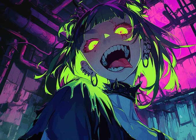 Neon Anime Girl