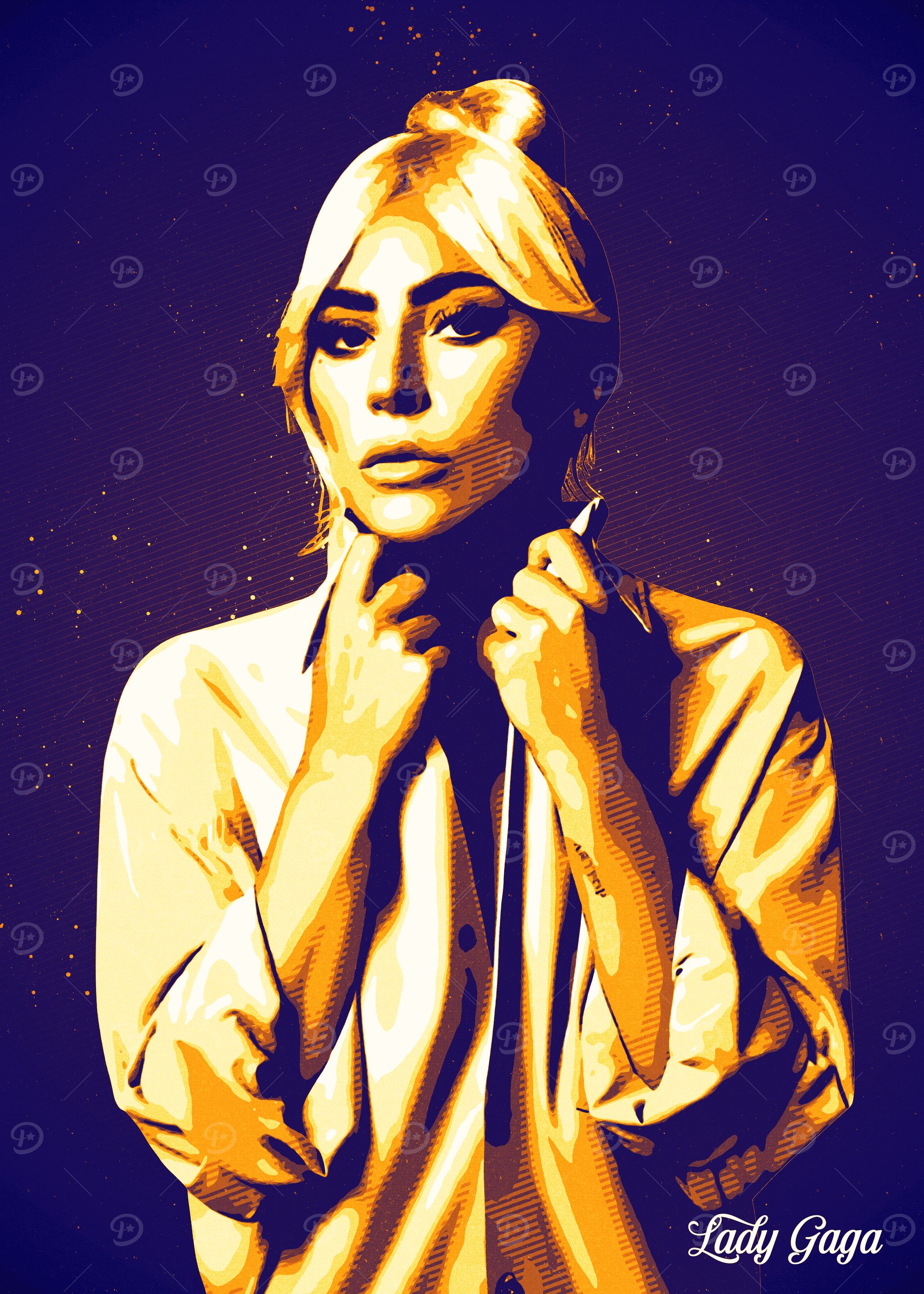 Lady Gaga Pop Art Portrait