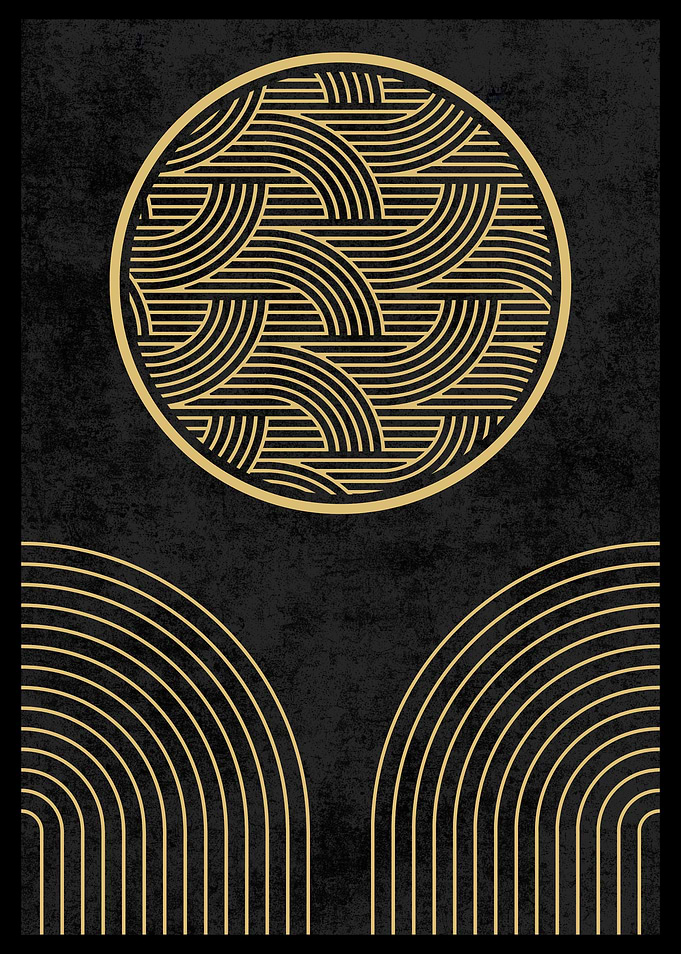 Gold Geometric Art Print