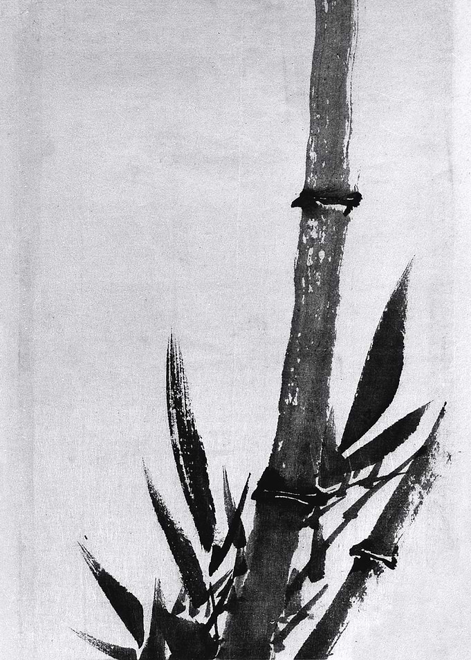 Black Ink Bamboo Painting