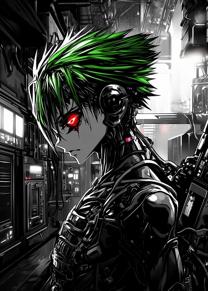 Cyberpunk Anime Character