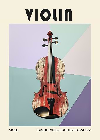 Violin Bauhaus Mid Century