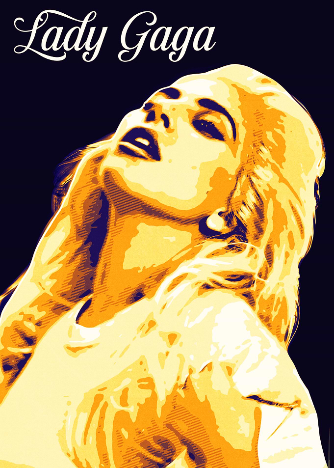 Lady Gaga Pop Art Portrait
