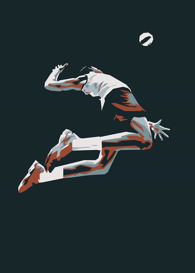 Volleyball Player in Action