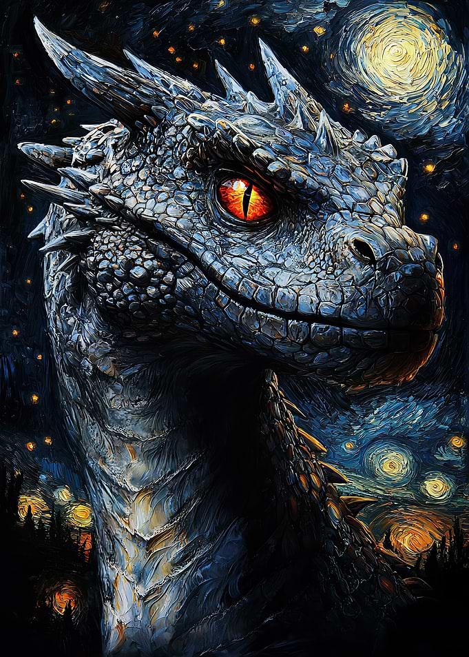 Dragon in Starry Night