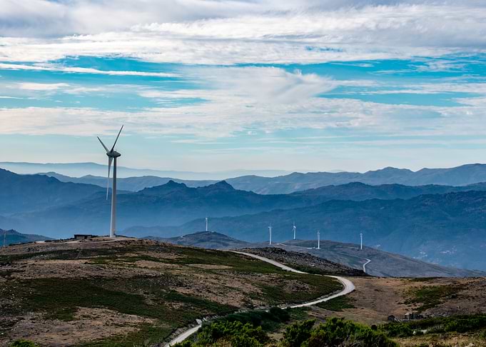 Wind Turbines in Mountains
