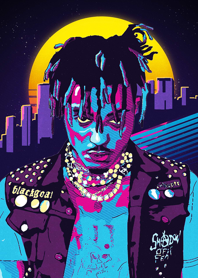 Juice Wrld 80s Retro Art