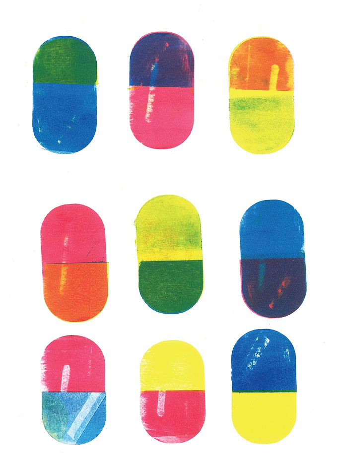 Colorful Pill Print