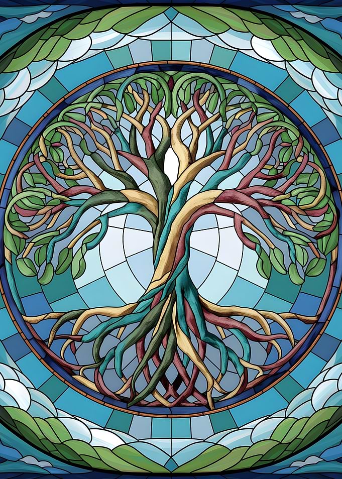 Stained Glass Tree of Life