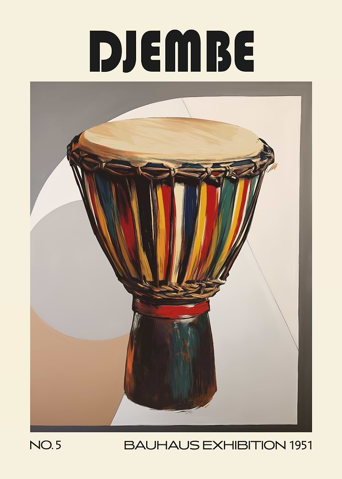 Djembe African Music Mid Century