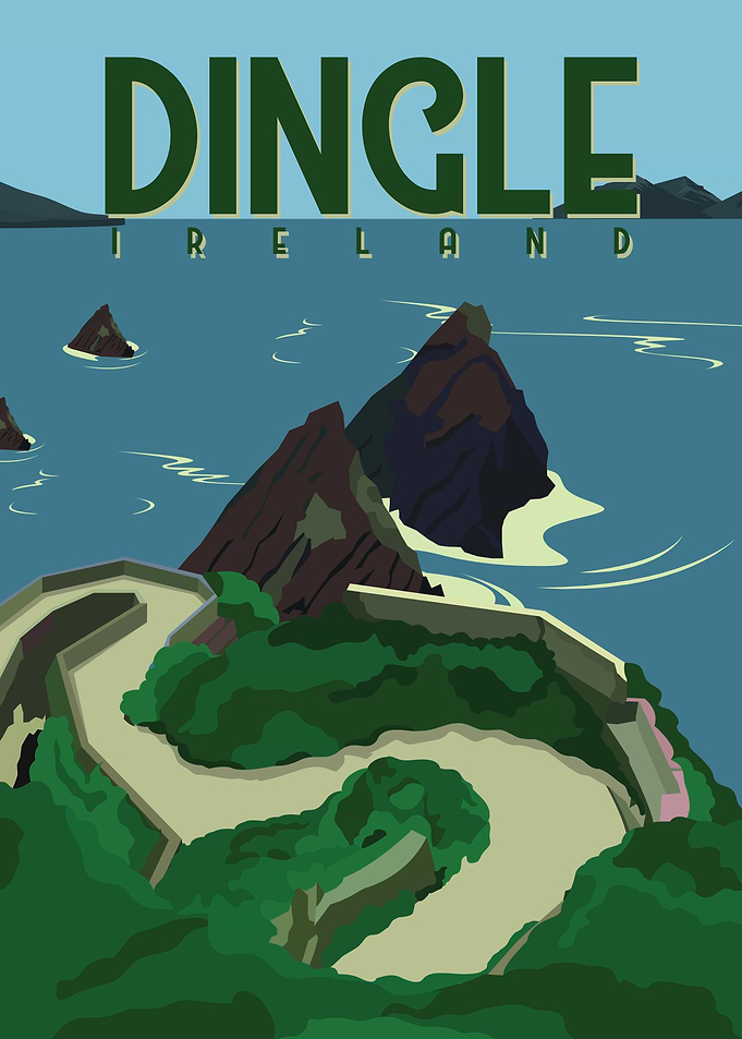 Dingle Ireland Travel Poster