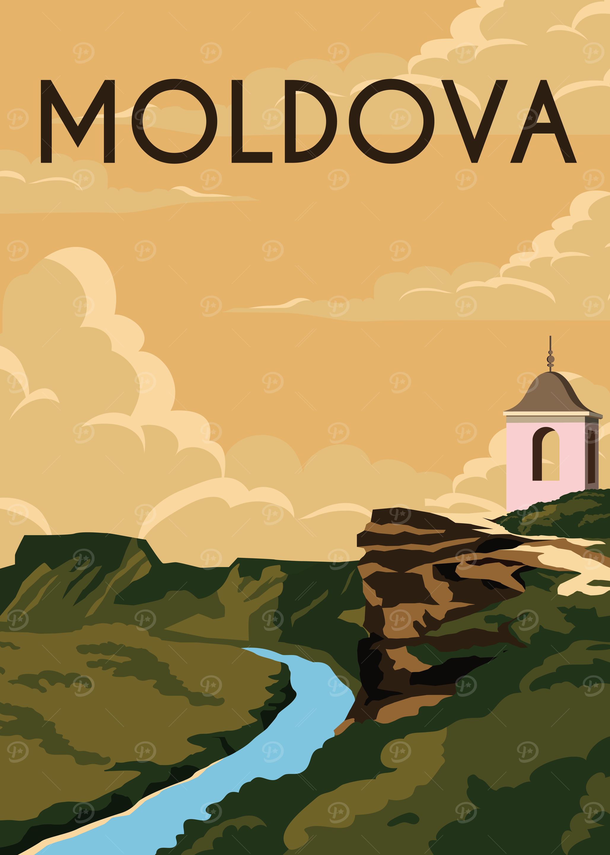 Moldova Travel Poster