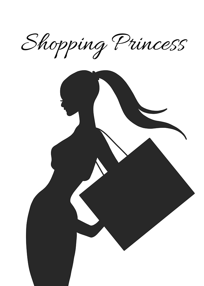 Shopping Princess Silhouette