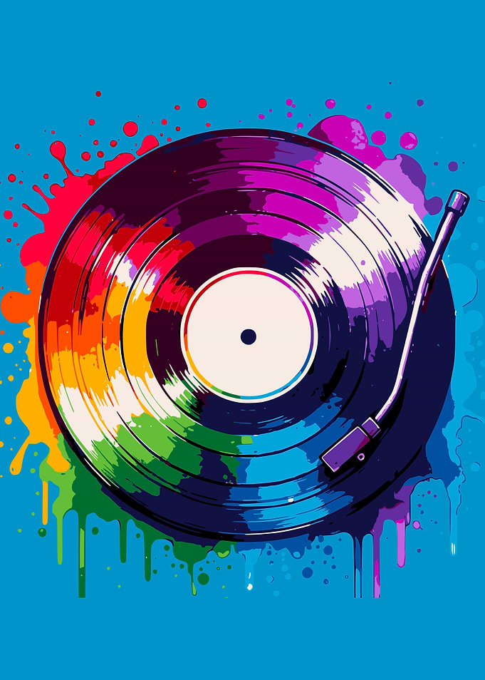 Rainbow Vinyl Record