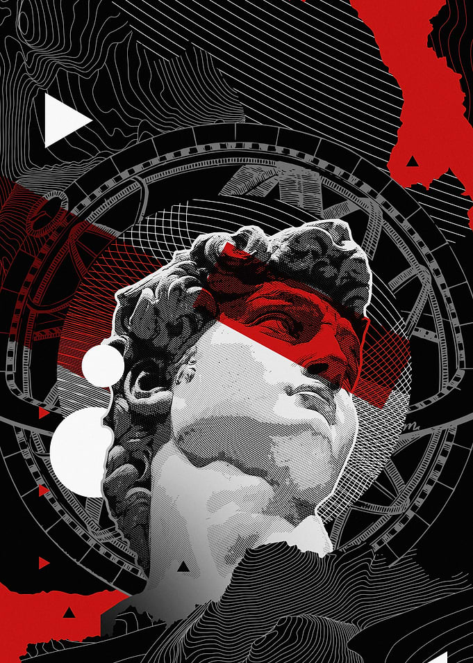 David in Red and Black