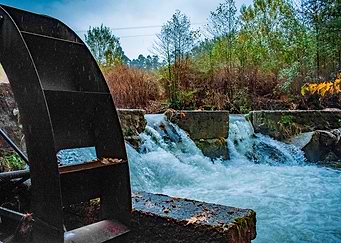 Watermill and Waterfall