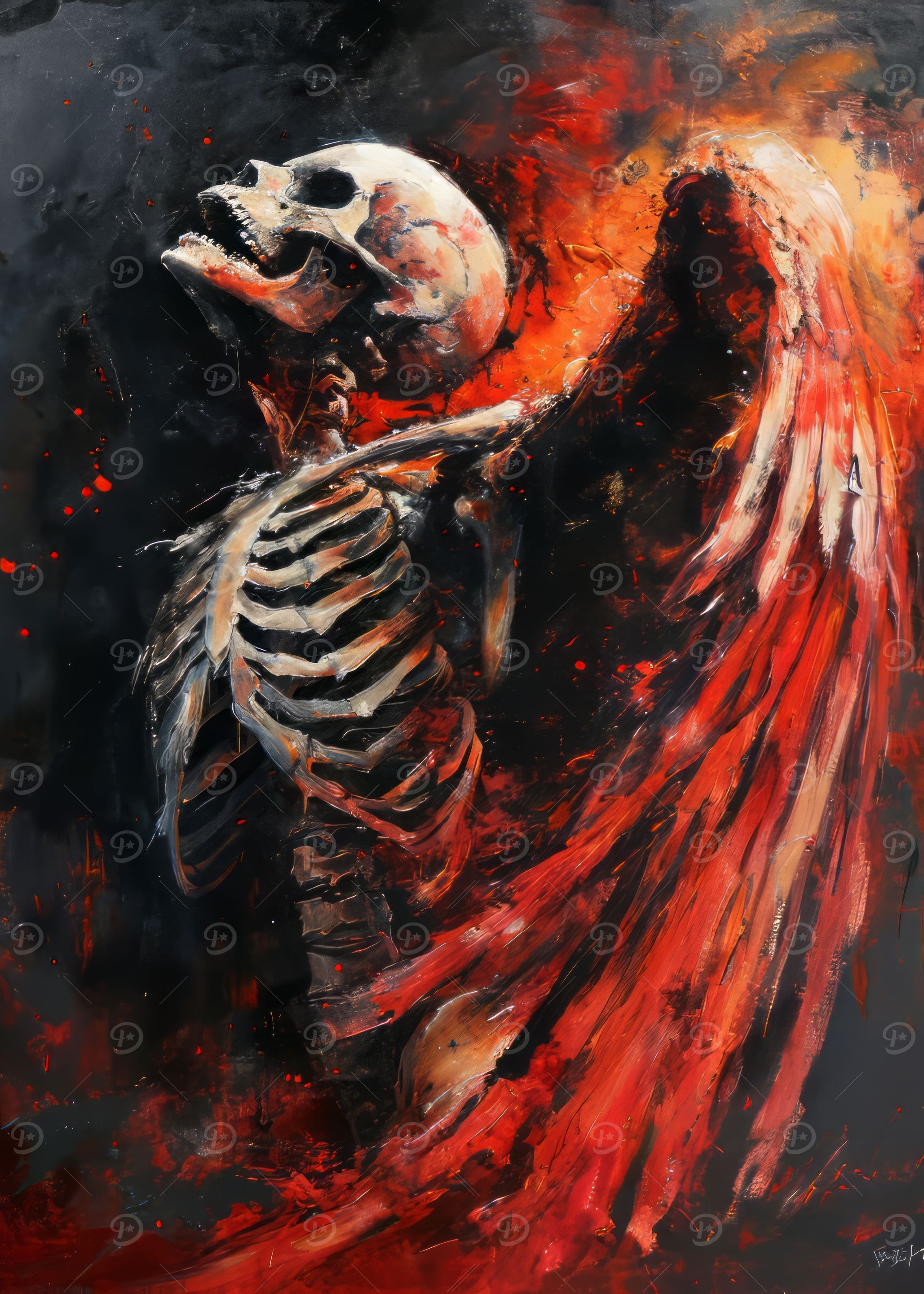 Skeleton with Wings