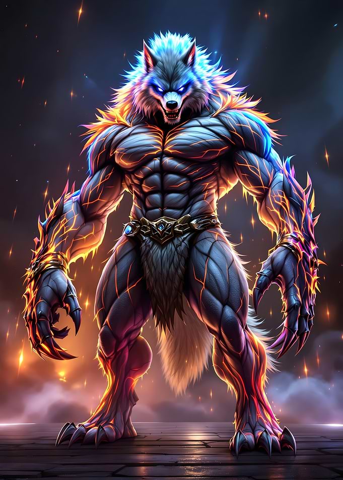 Fiery Werewolf Warrior