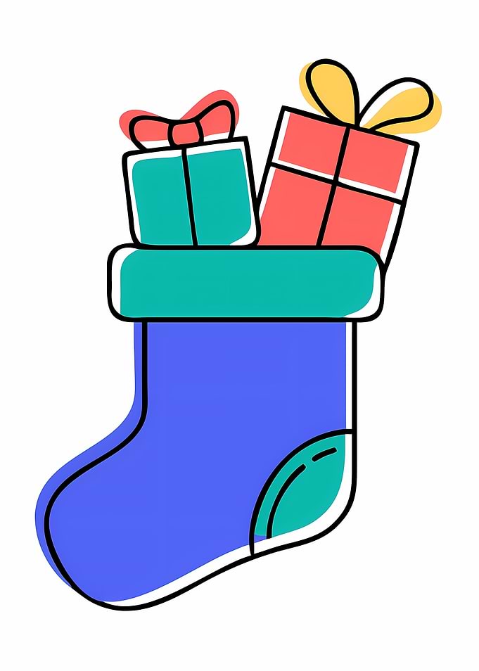 Christmas Stocking with Gifts