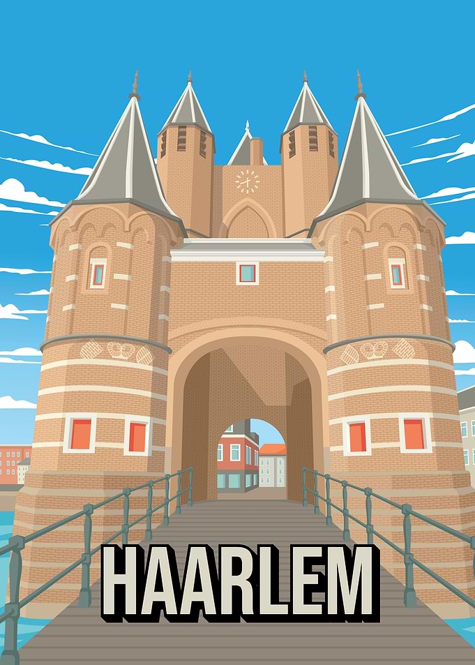 Haarlem City Gate Travel Art