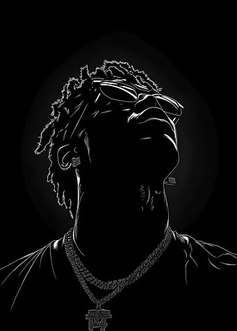 A rapper legend White Young Thug Fan Art