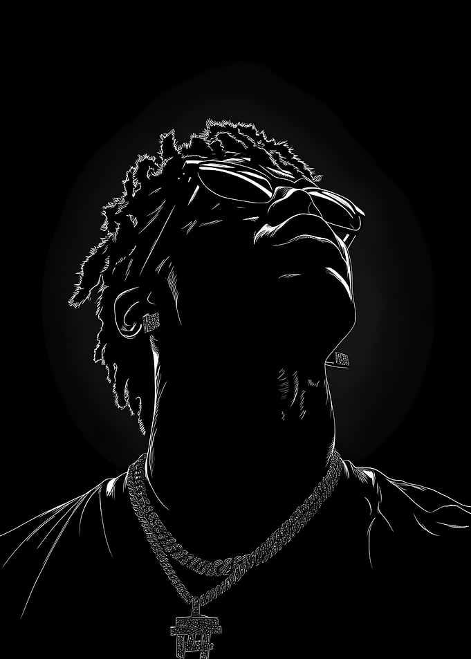A rapper legend White Young Thug Fan Art
