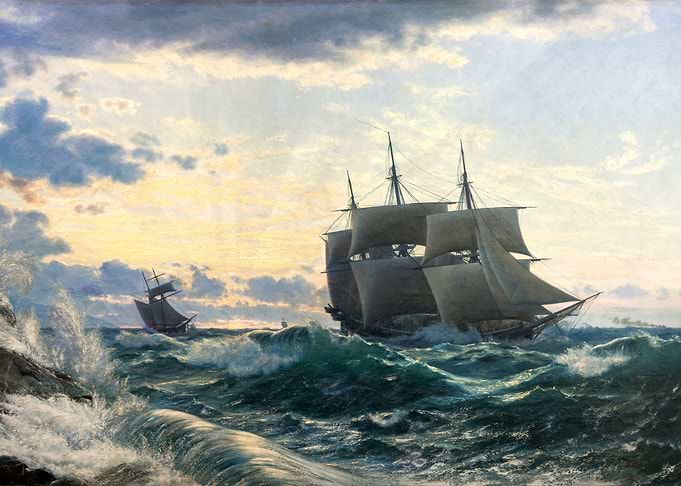 Sailing Ships at Sea