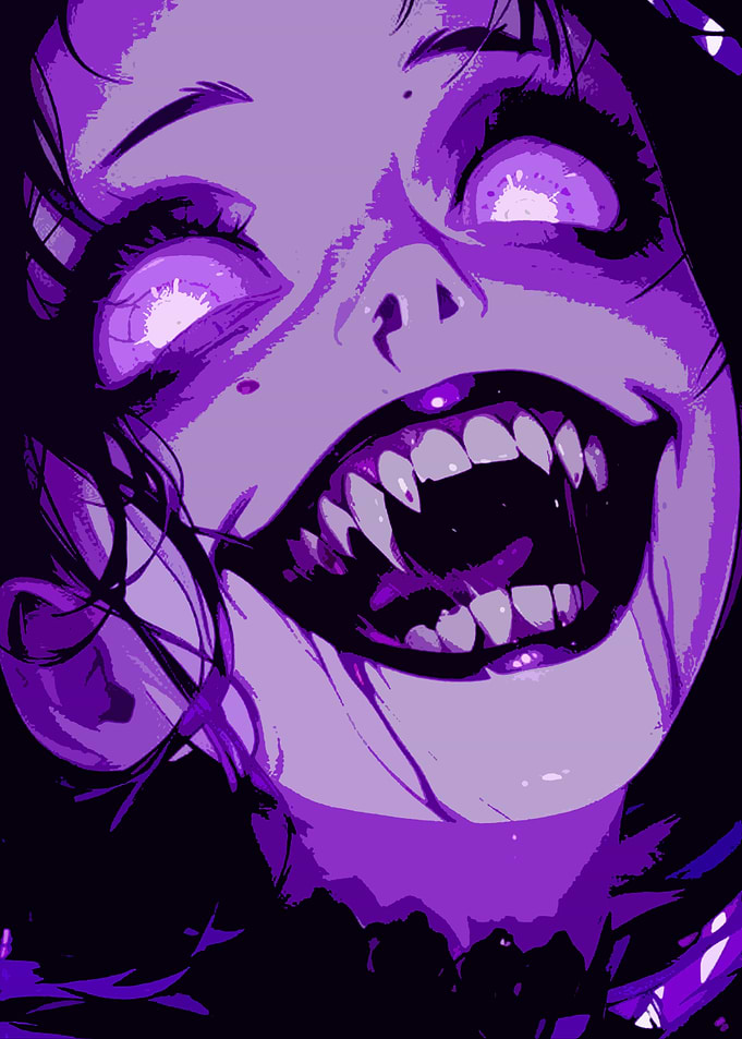 Purple Anime Vampire