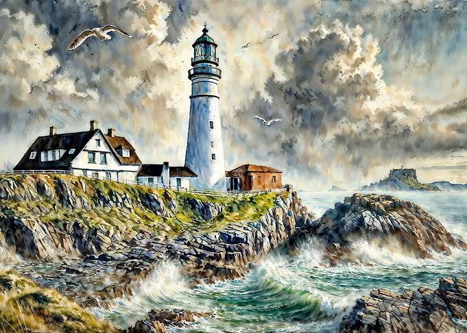 Lighthouse on scottish Coast