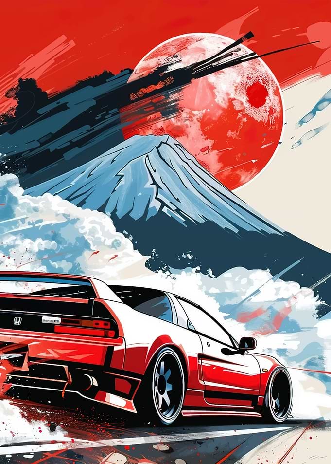 Japanese Sports Car Art