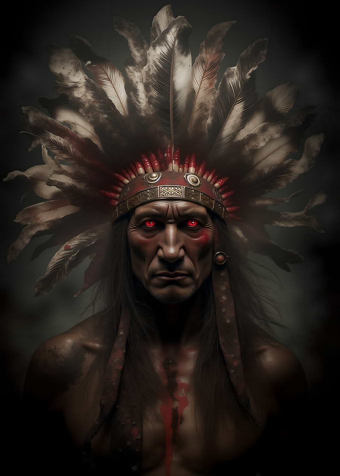 Native American Warrior Portrait