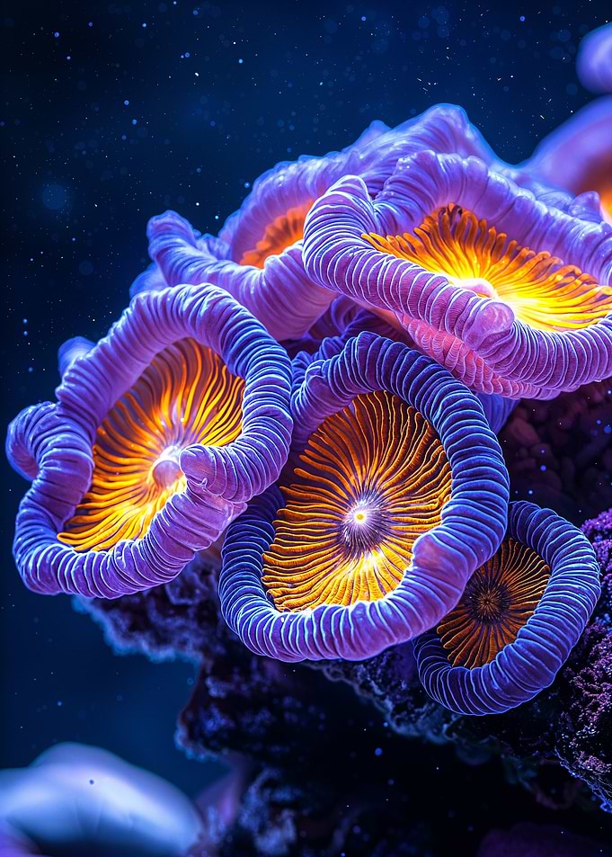 Purple and Orange Coral