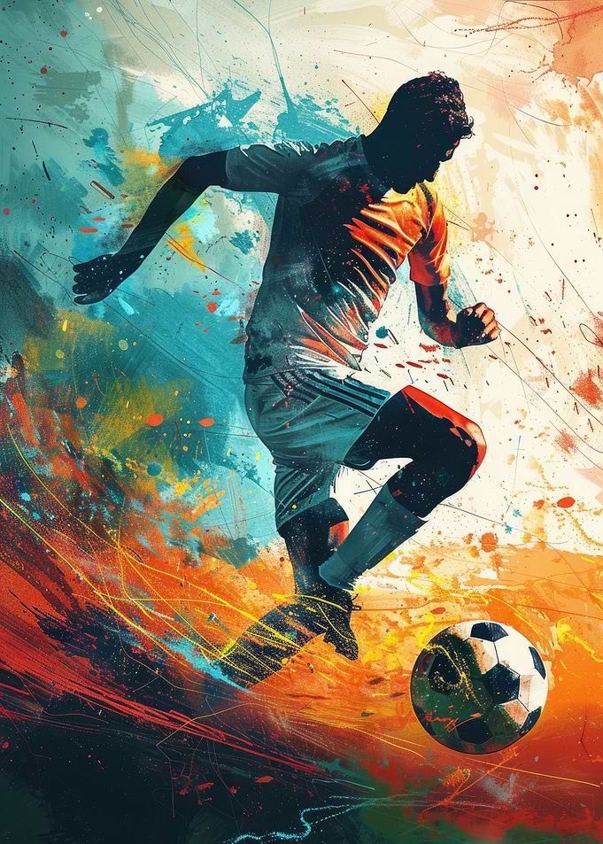 Soccer Player in Motion