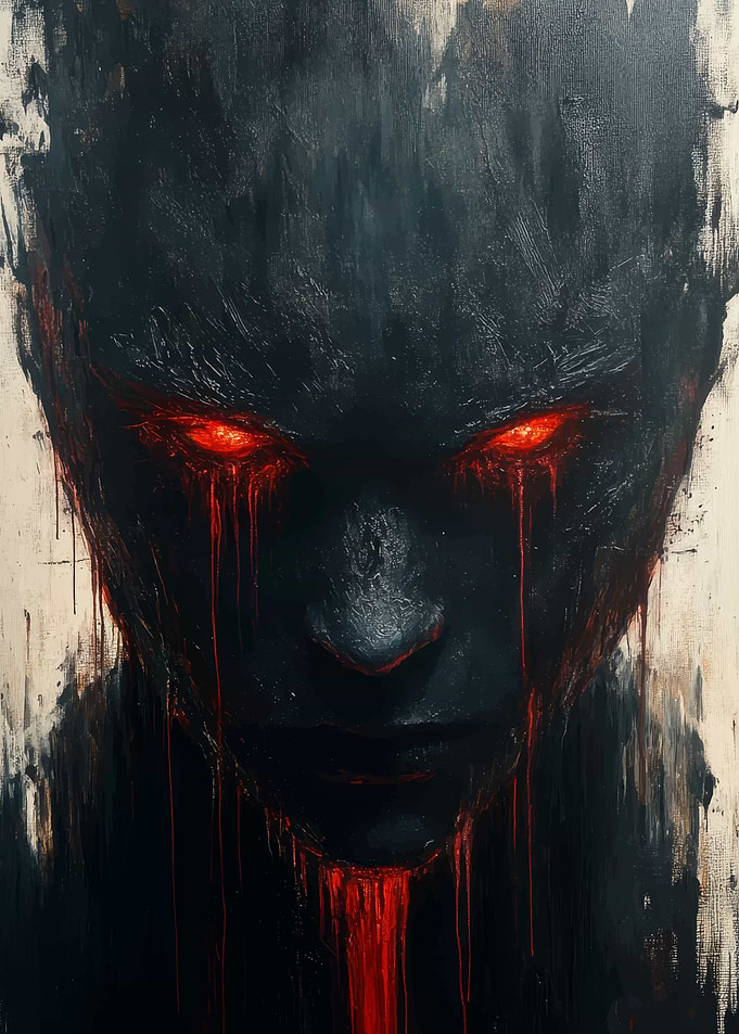 Dark Figure with Red Eyes