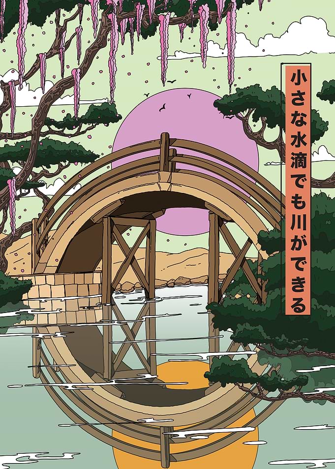 Japanese Bridge Sunset