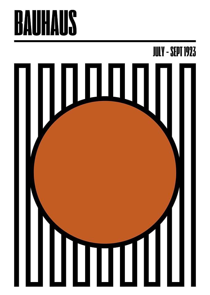 Bauhaus Geometric Poster