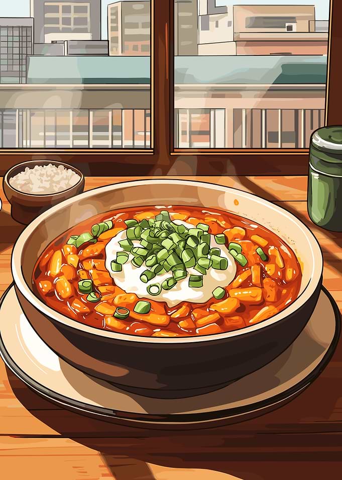 Spicy Korean Noodle Soup