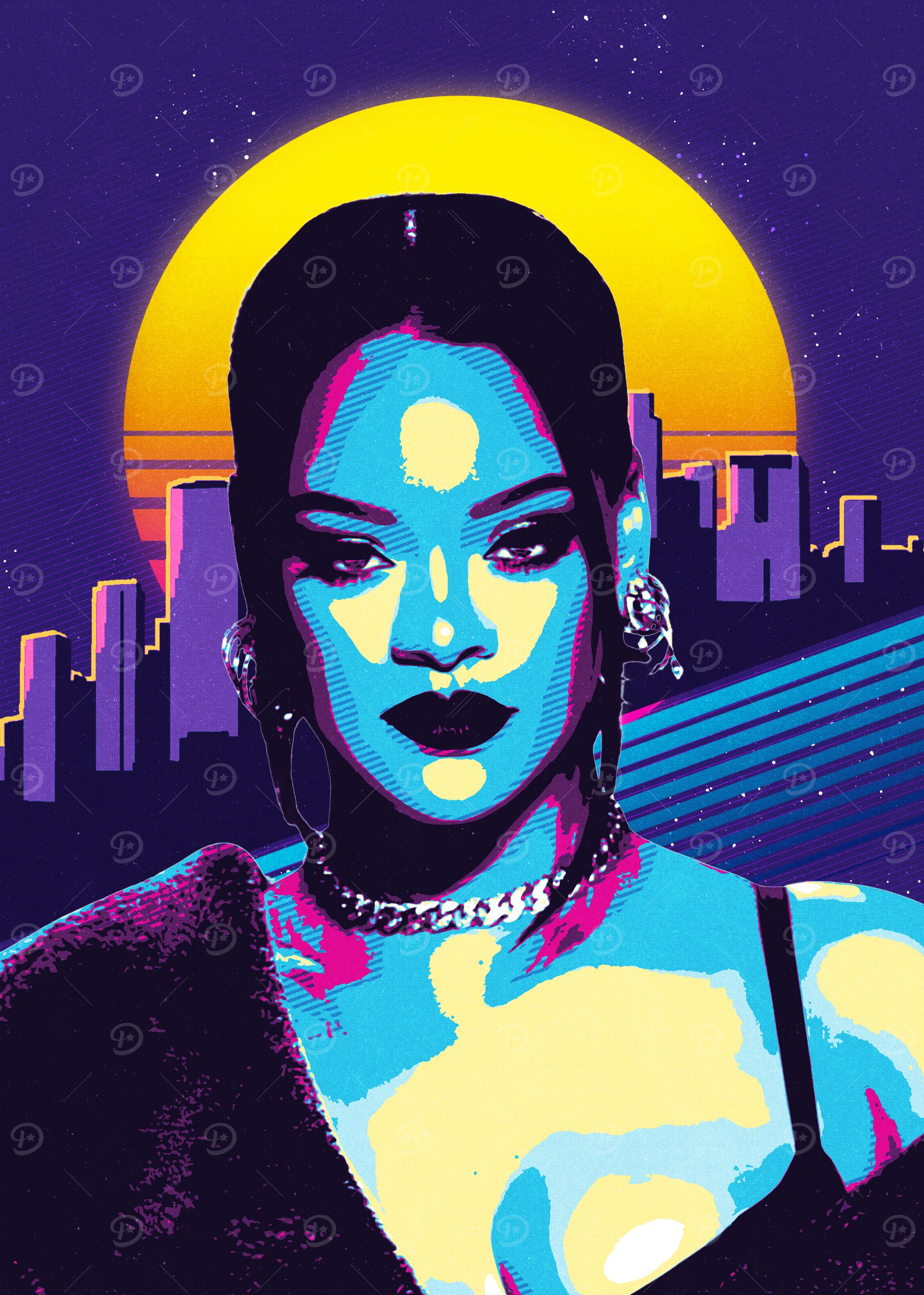 Rihanna Retro Pop Art