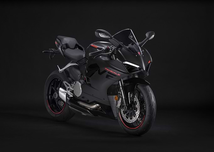 Black Ducati Panigale V4 Motorcycle