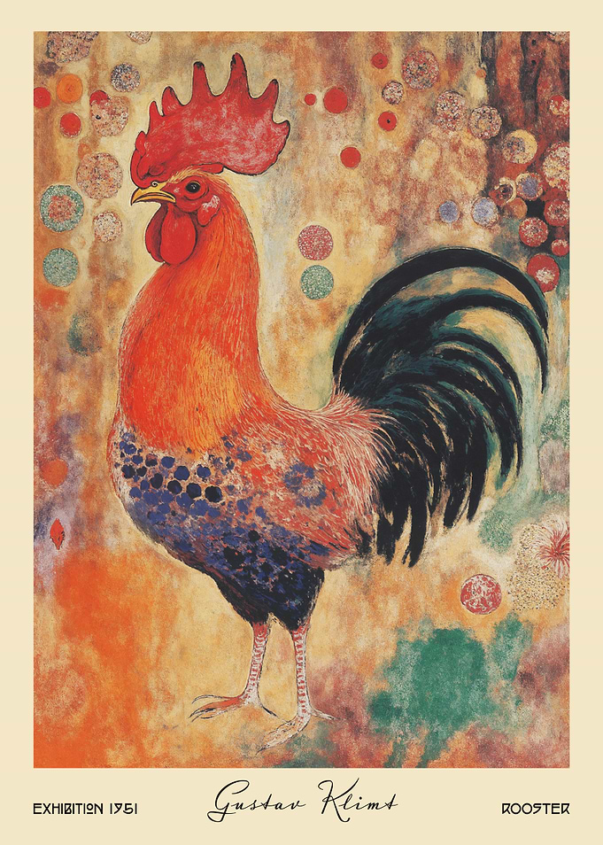 Gustav Klimt Rooster Farm