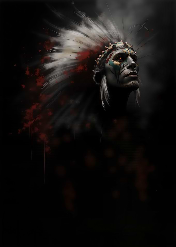Native American Warrior Portrait