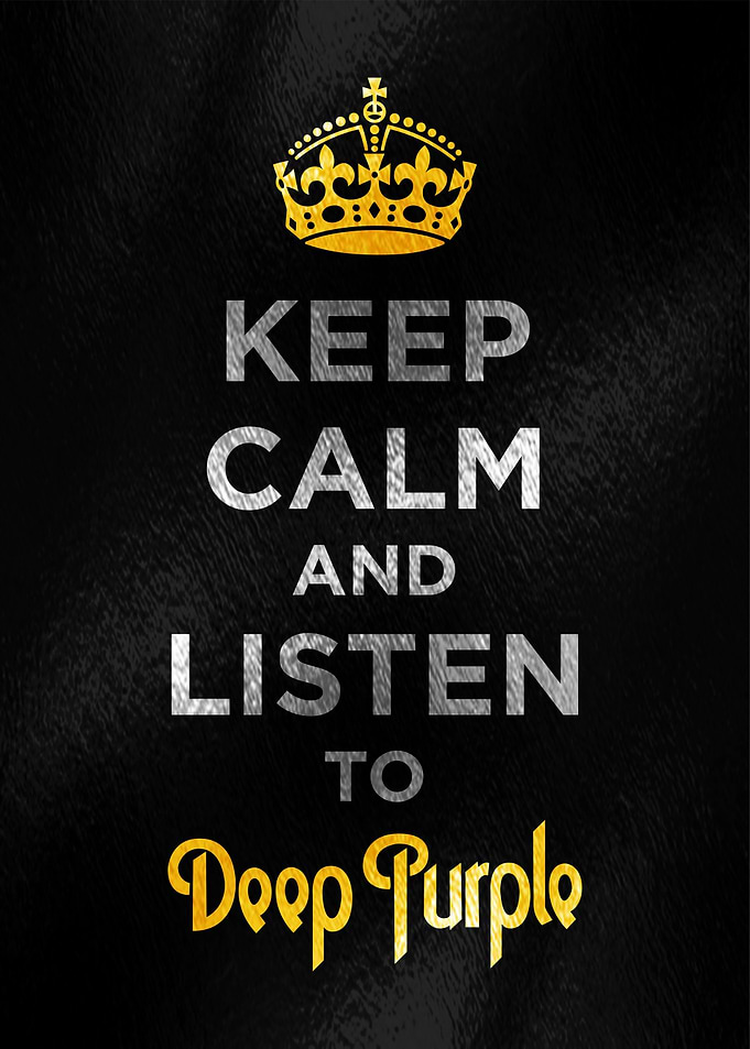 Deep Purple Keep Calm Poster