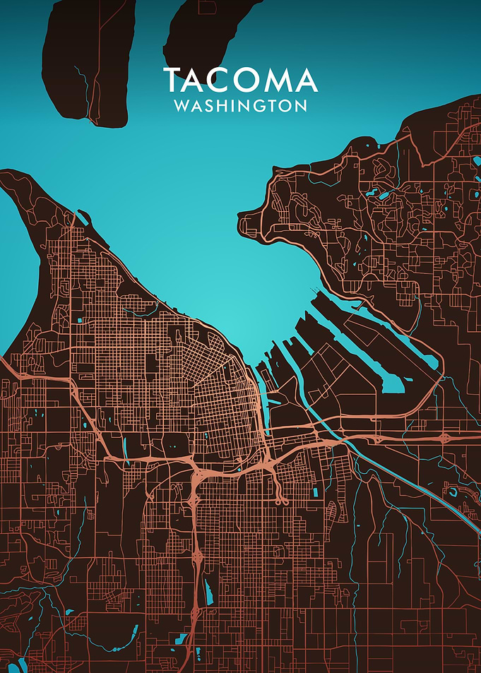 Tacoma Washington City Map