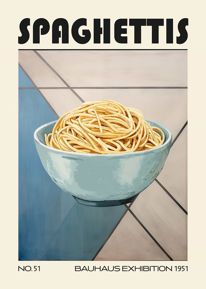 Spaghetti Pasta Bauhaus Exhibition