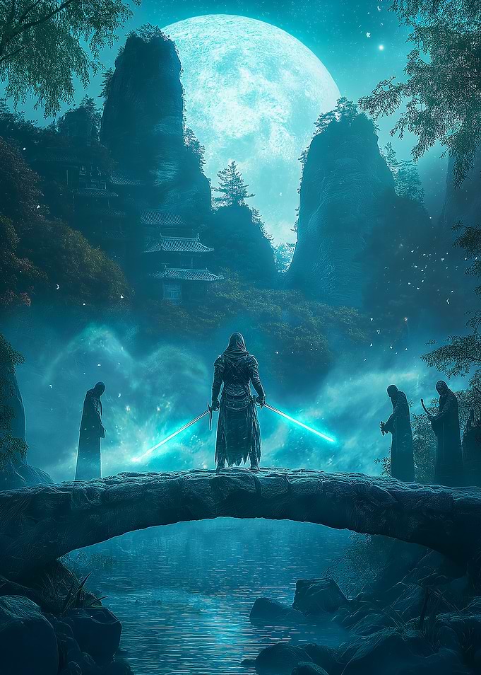 Warrior Under Moonlight