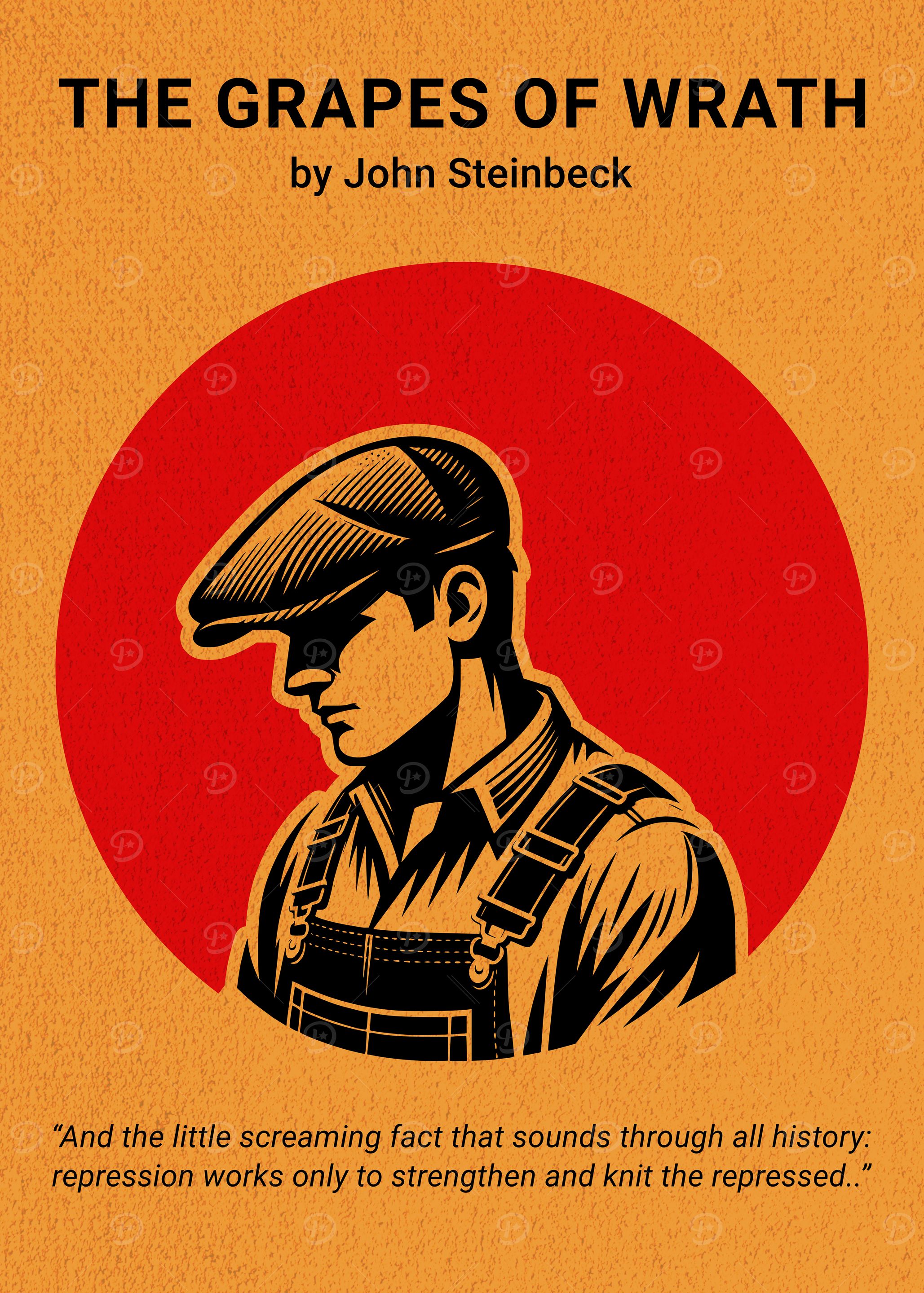 The Grapes of Wrath Minimalist Book Cover
