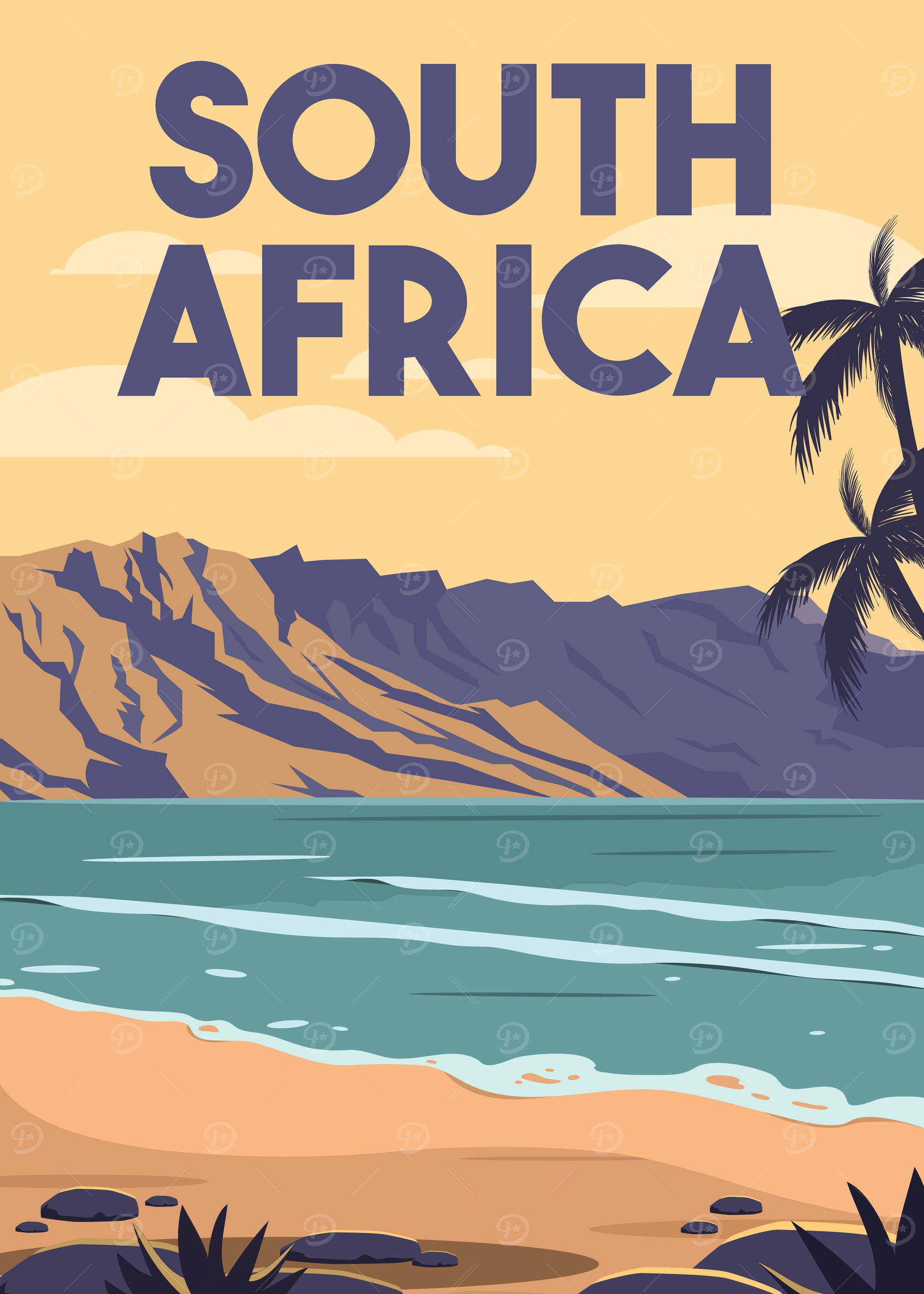South Africa Travel Poster