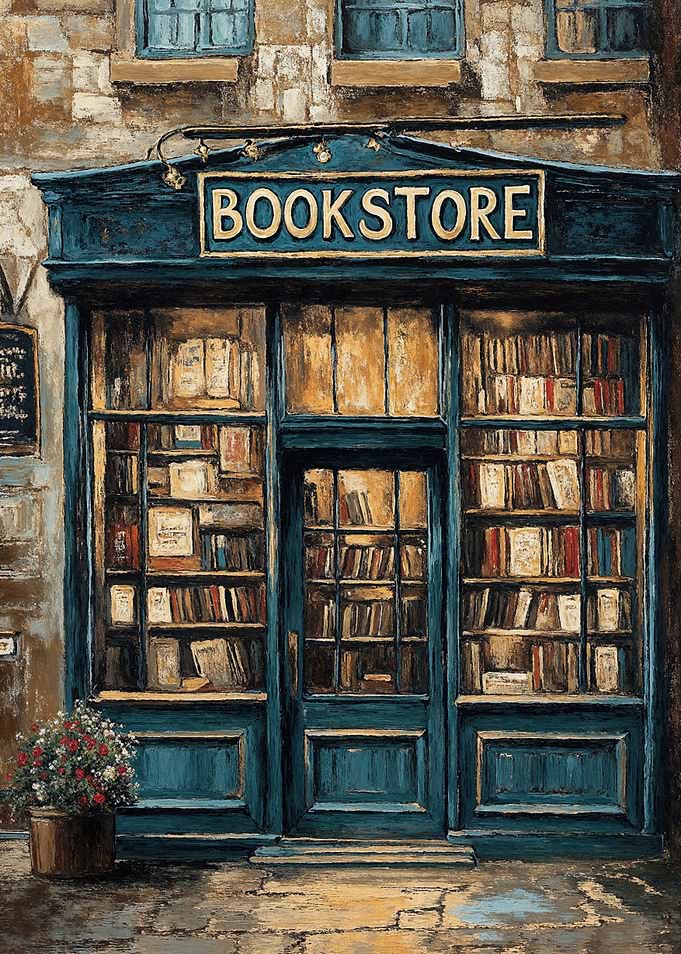 Vintage Bookstore Book Lover