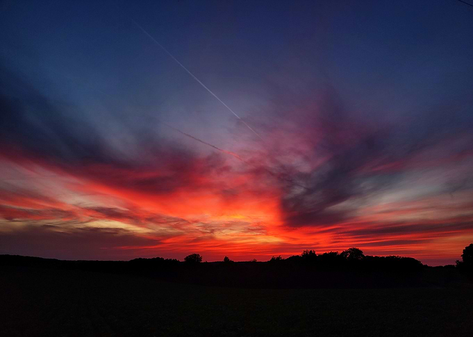 Fiery Sunset Sky