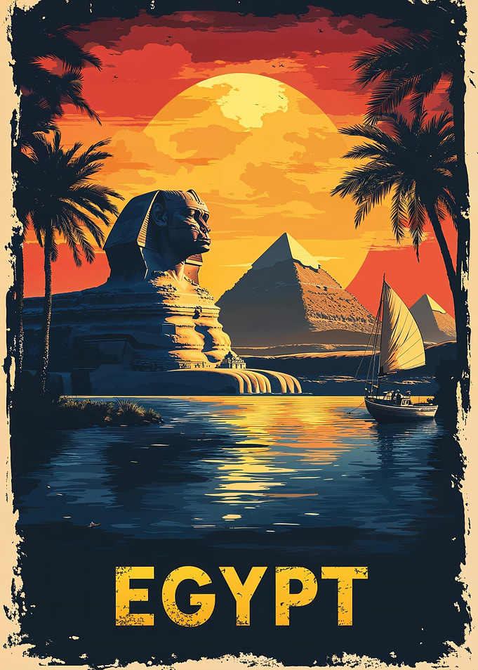 Egypt Sunset Poster